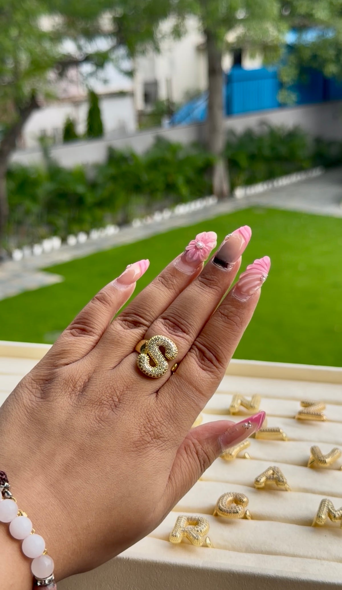Initial Luxe Ring
