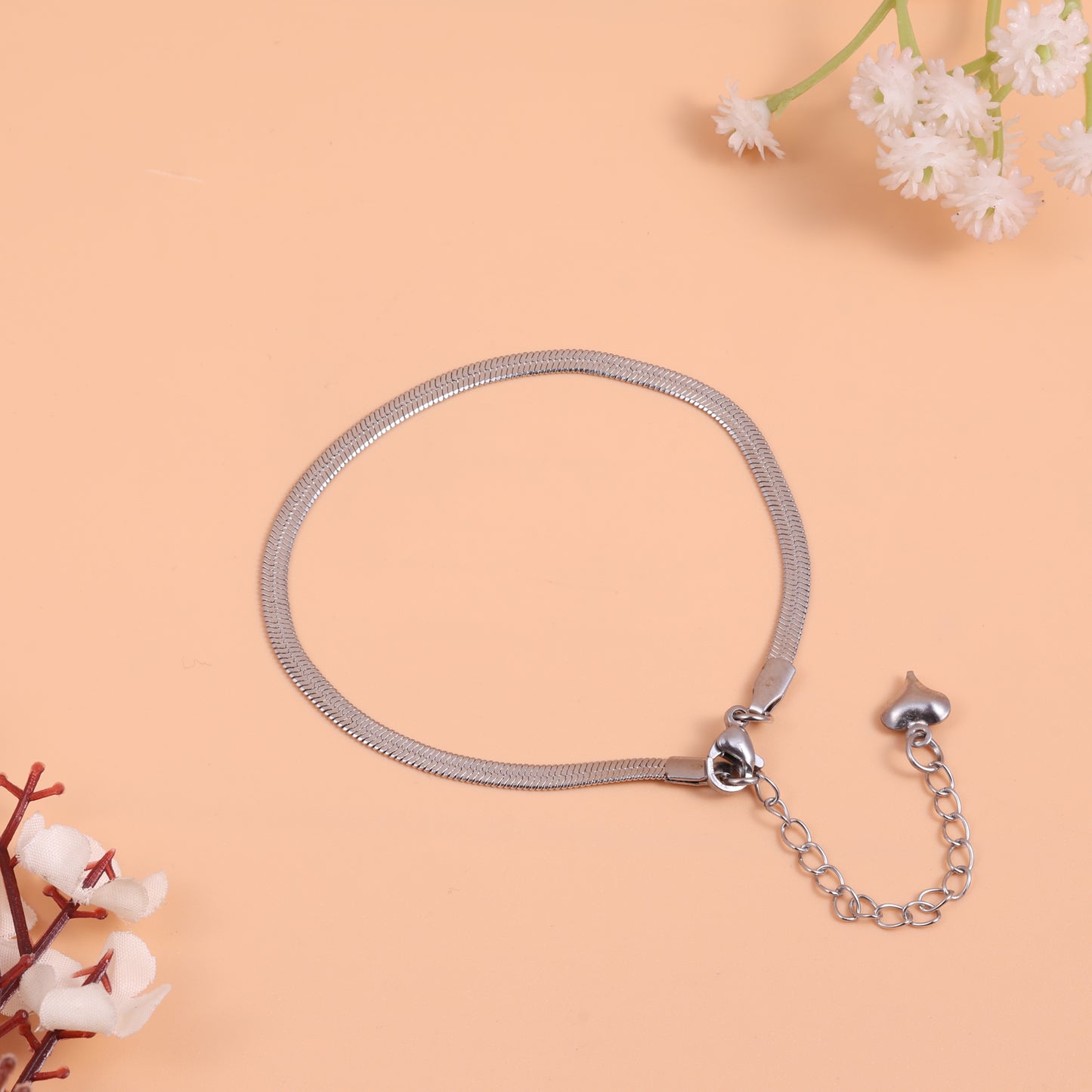 Silver Sway Anklet