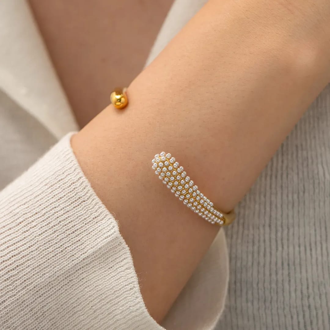 Pearl Glow Cuff Bracelet