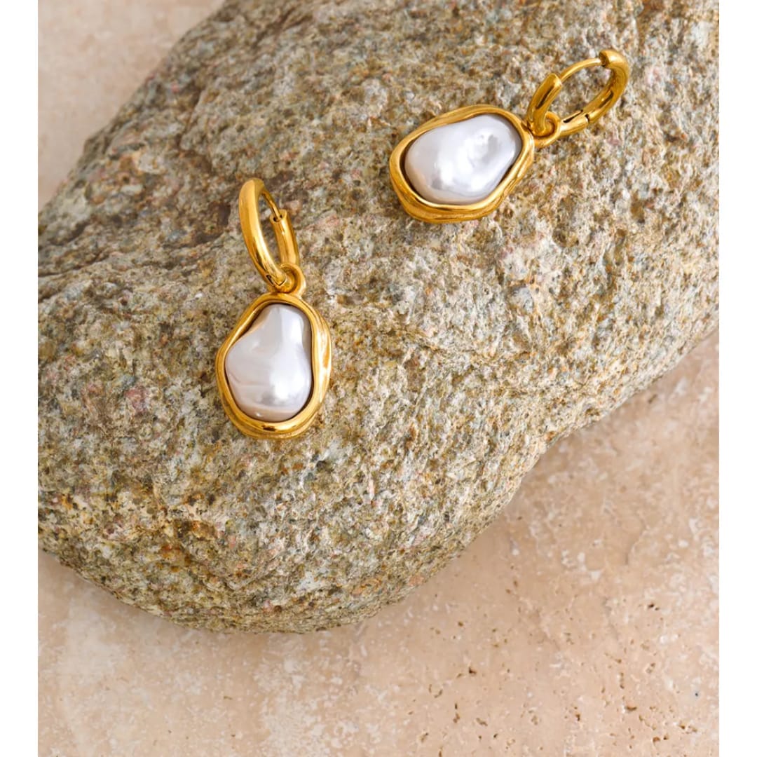 Molten Pearl  Earrings
