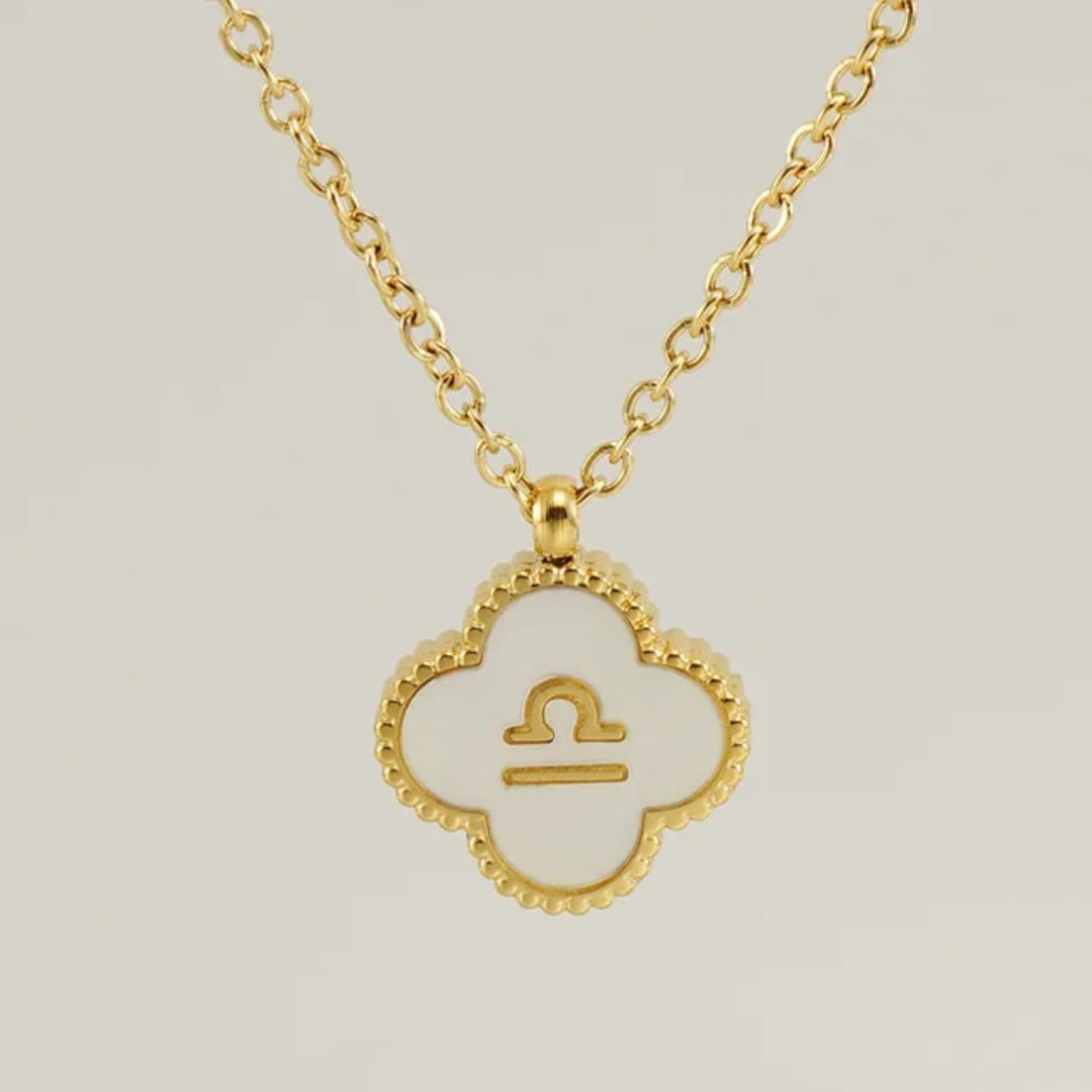 Reversible Zodiac Clover Necklace