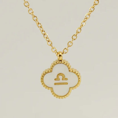Reversible Zodiac Clover Necklace