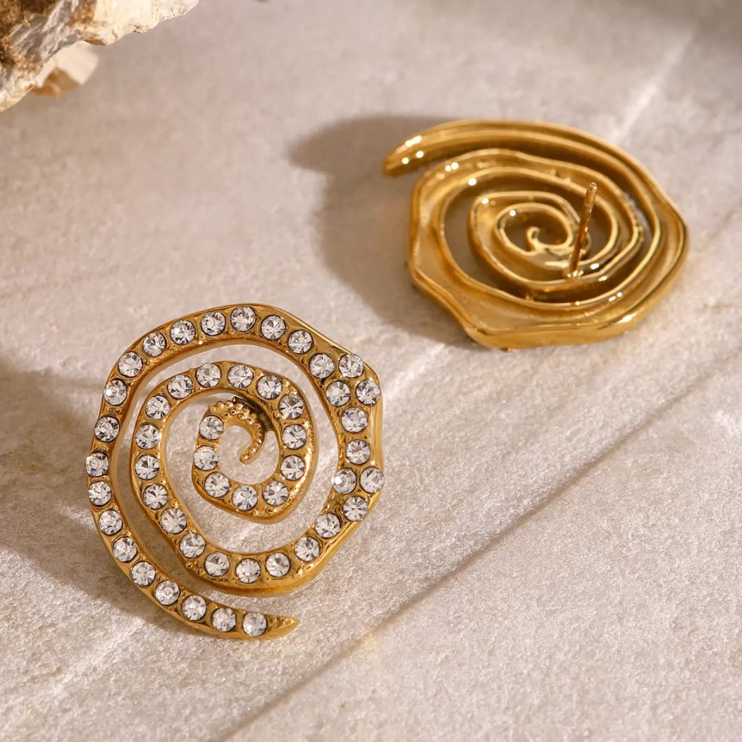 Crystal Swirl Earrings