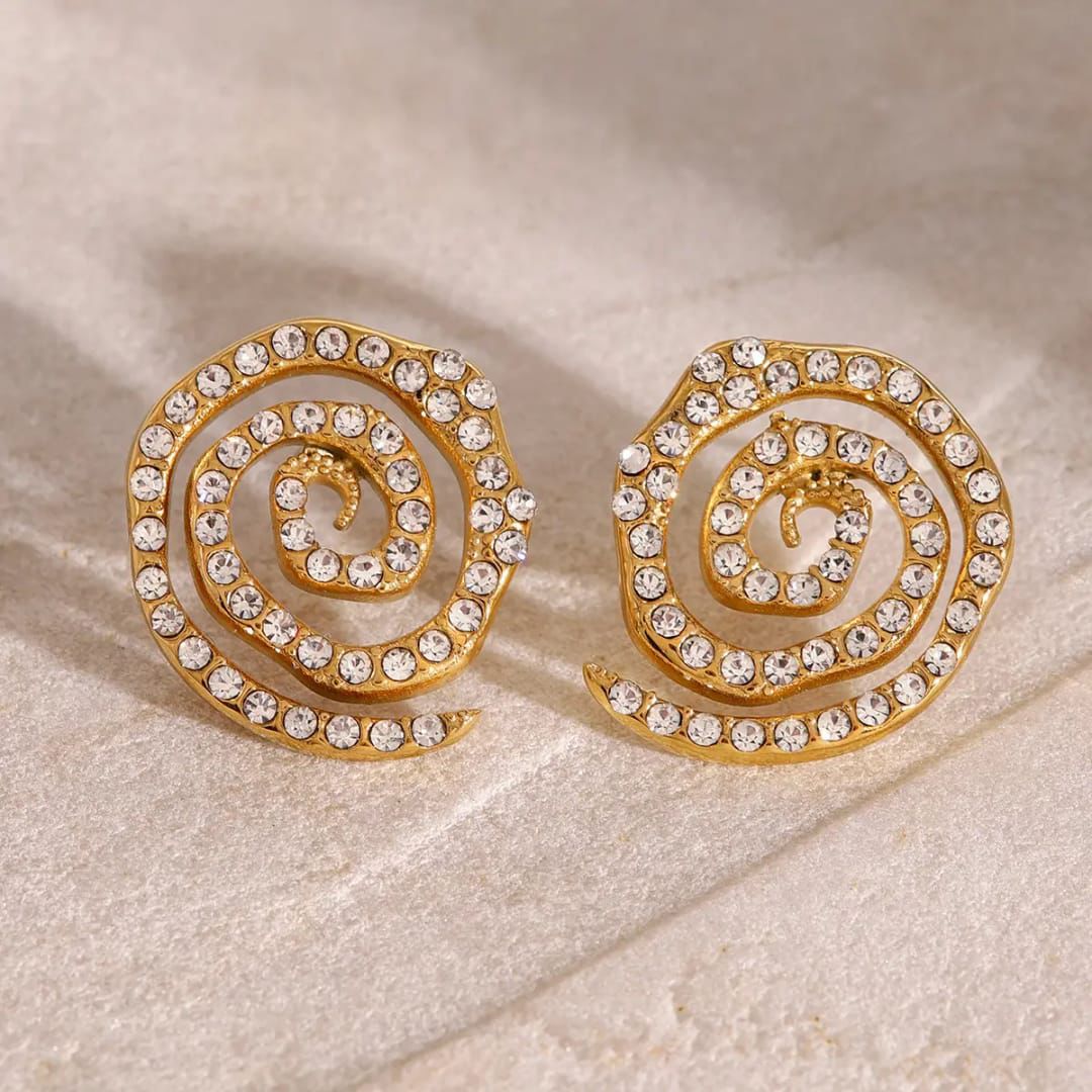 Crystal Swirl Earrings