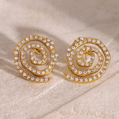 Crystal Swirl Earrings