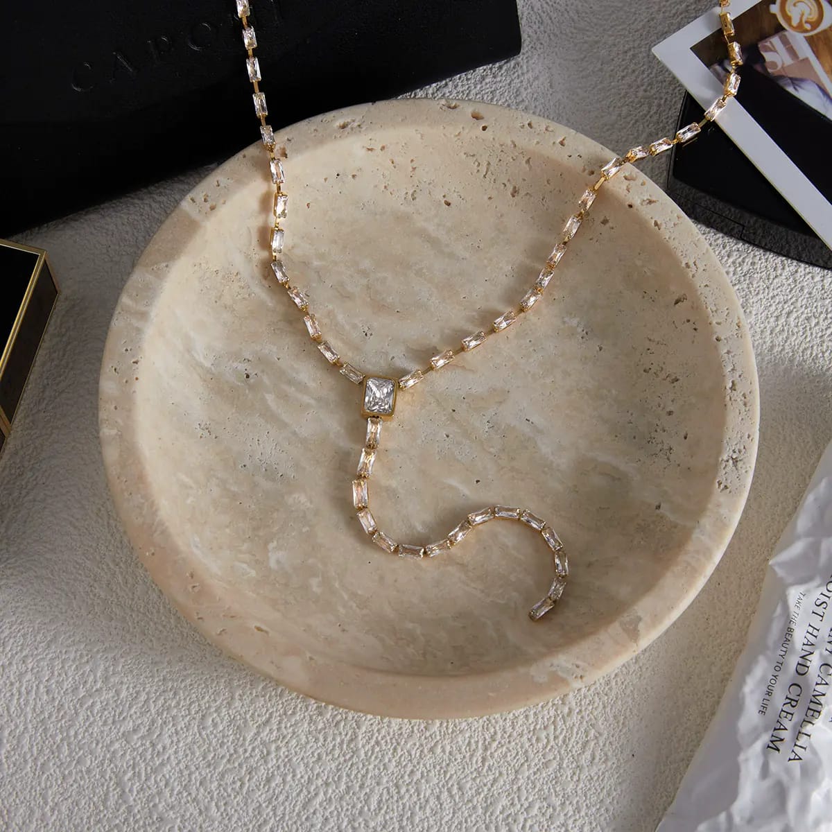 Crystal Lariat Necklace