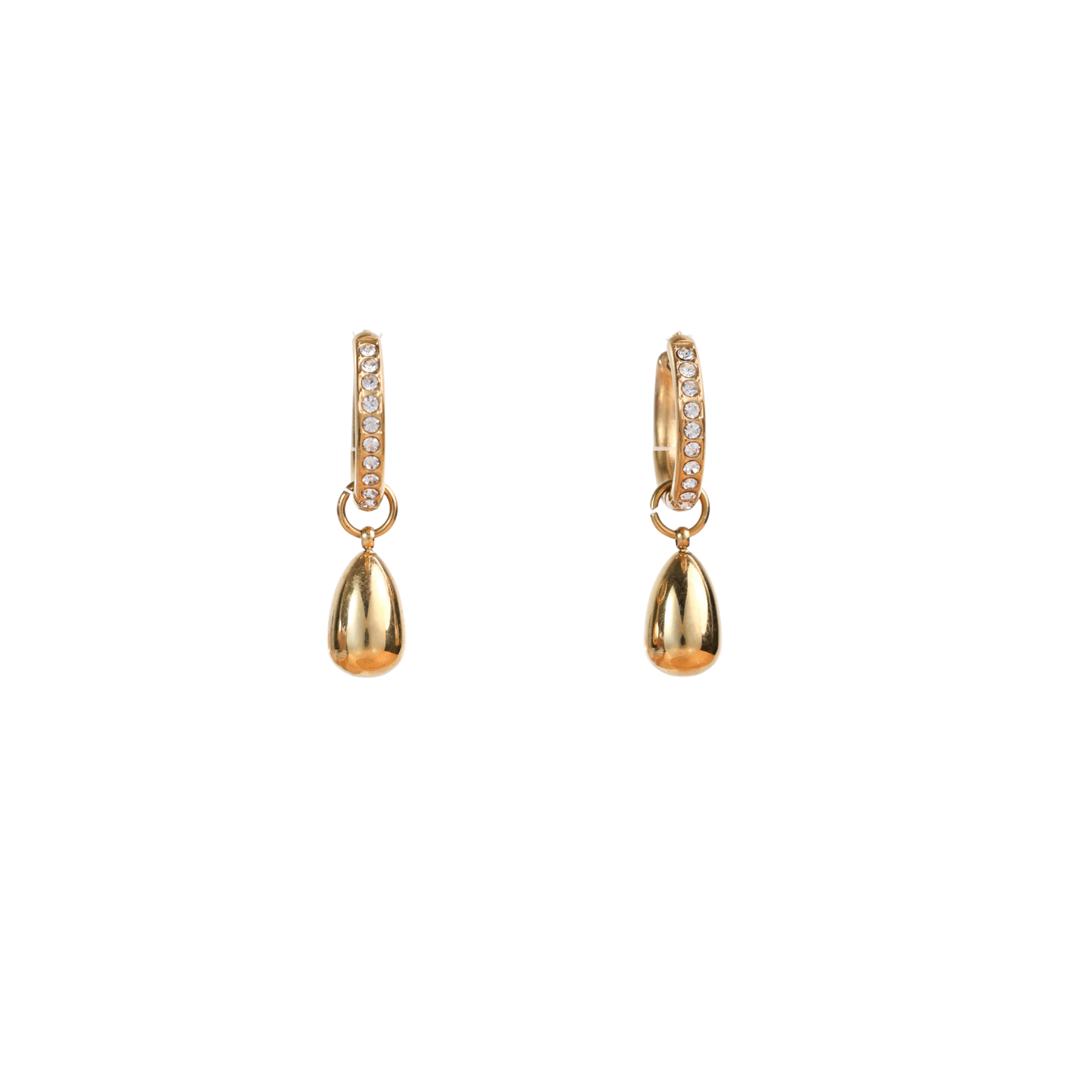 Golden Tear-drop Earrings