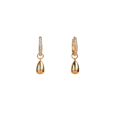 Golden Tear-drop Earrings