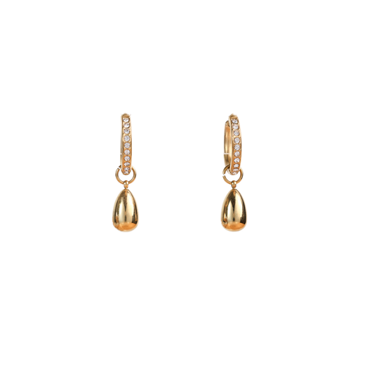 Golden Tear-drop Earrings