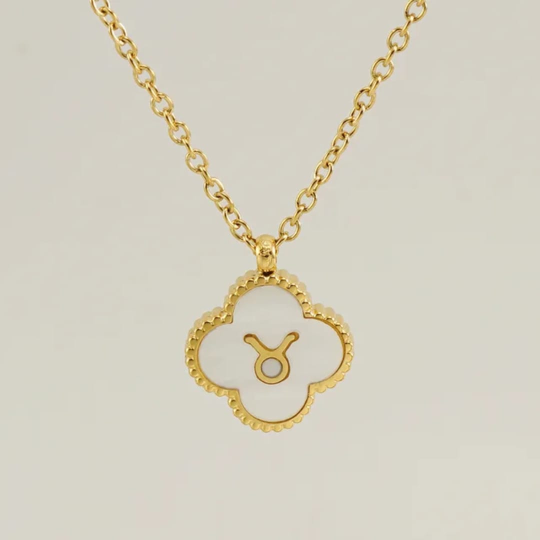 Reversible Zodiac Clover Necklace