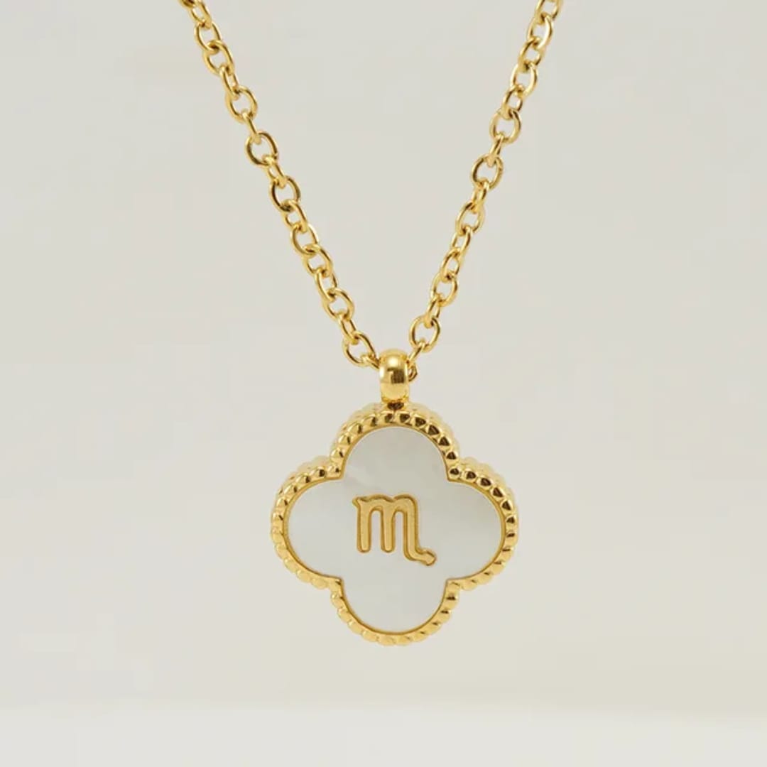Reversible Zodiac Clover Necklace