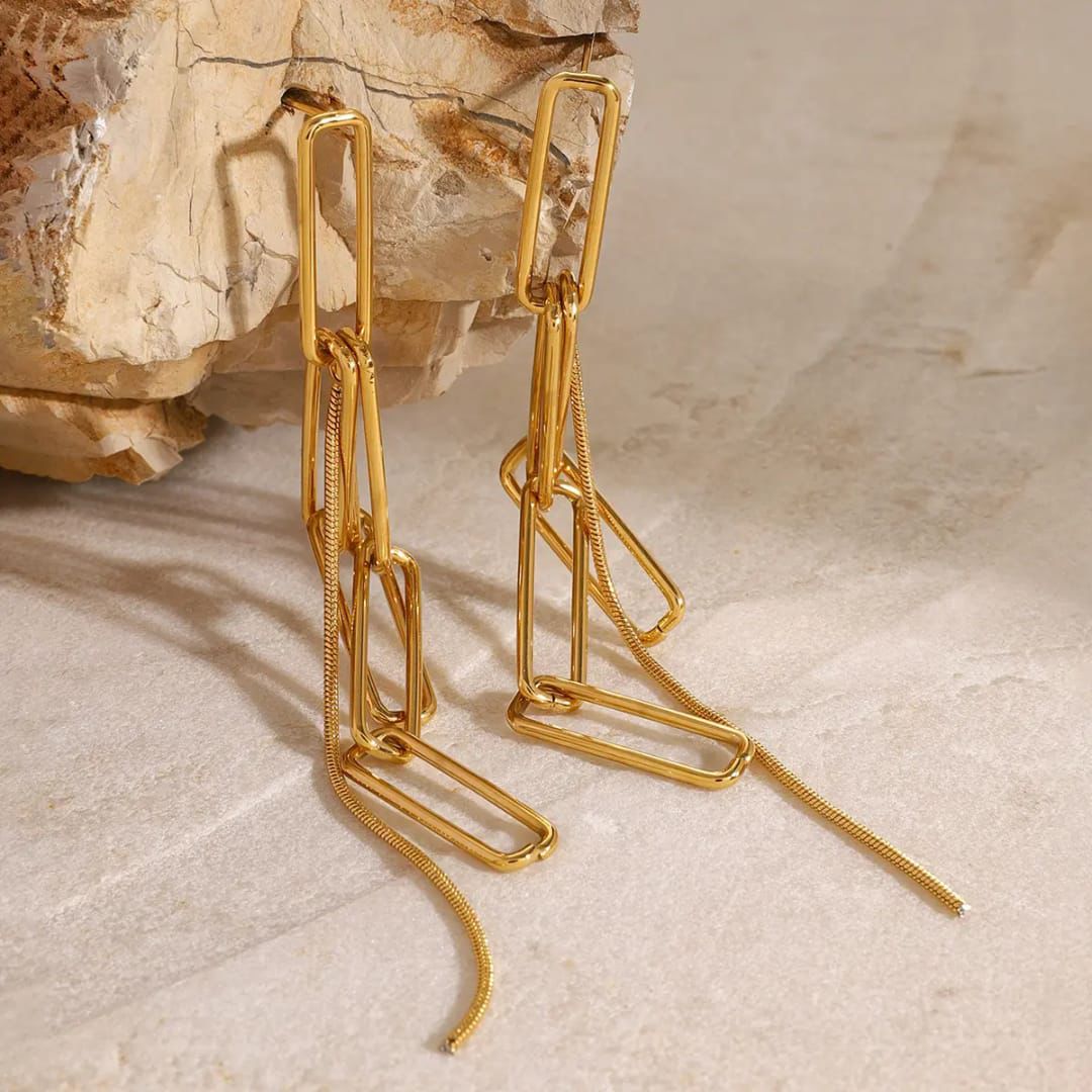 Golden Link Earrings