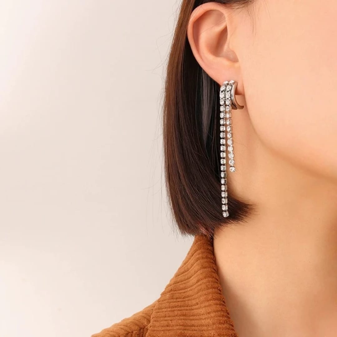 Crystal Line Earrings