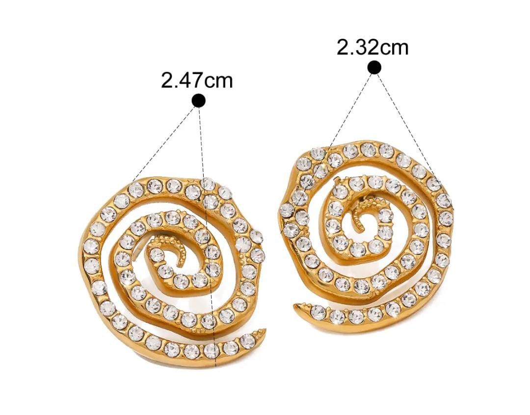Crystal Swirl Earrings