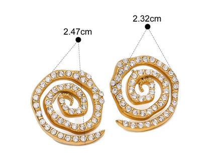 Crystal Swirl Earrings