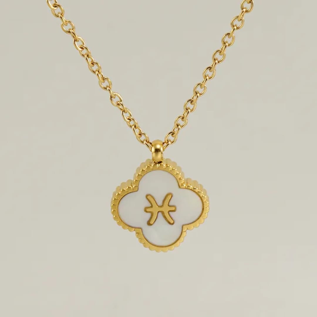 Reversible Zodiac Clover Necklace