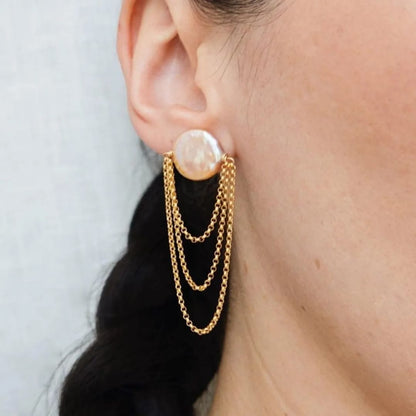Drape Pearl Earrings