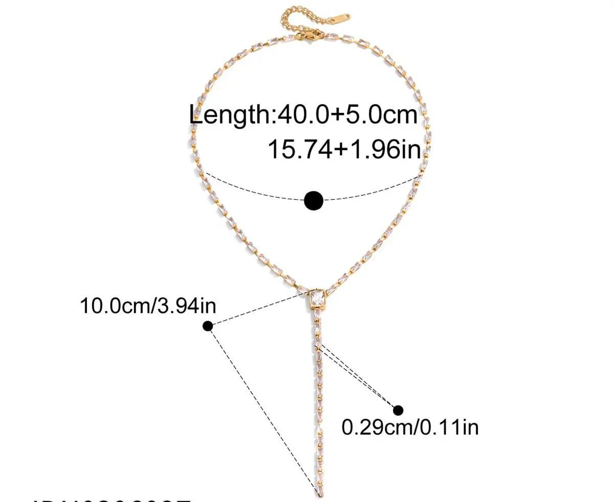 Crystal Lariat Necklace