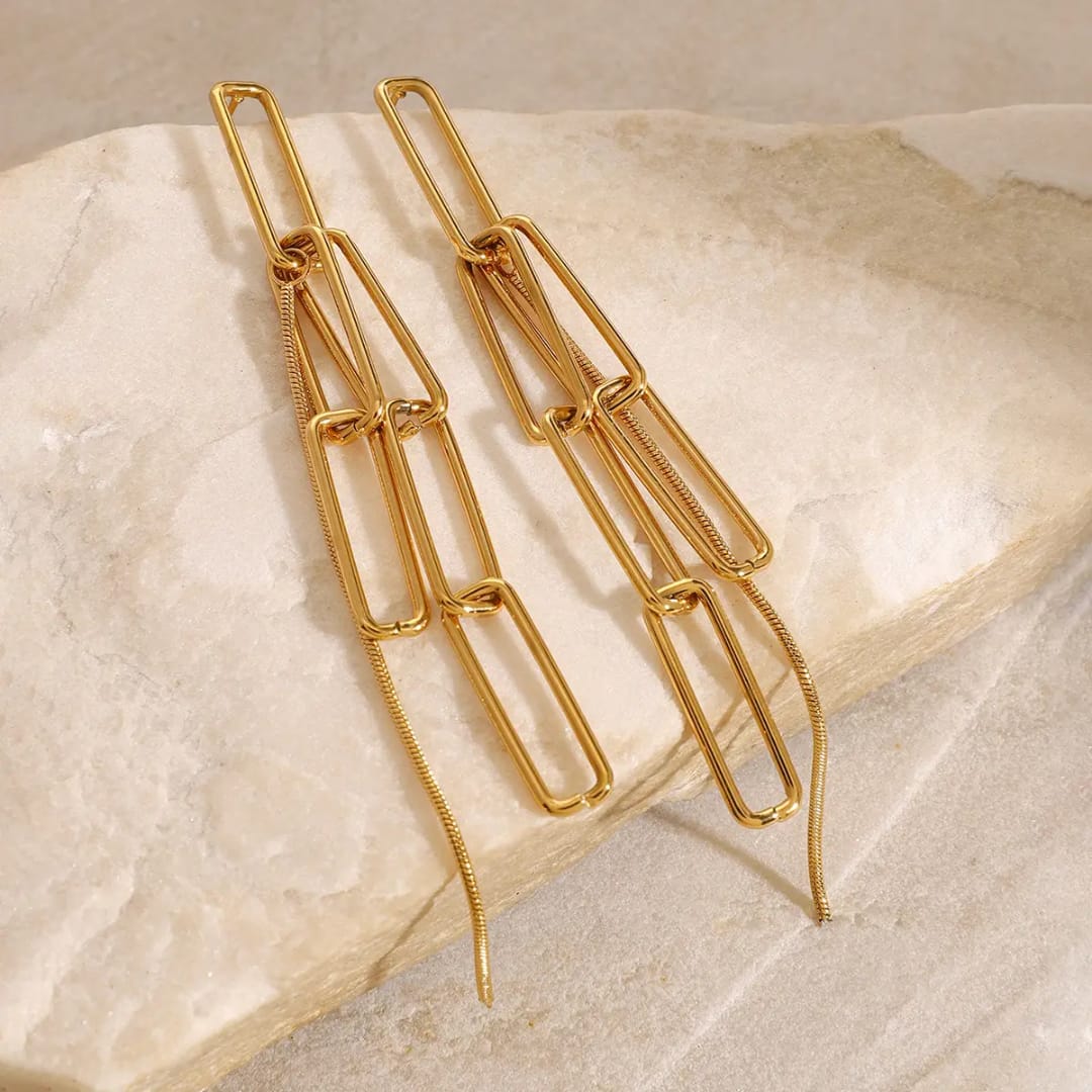 Golden Link Earrings