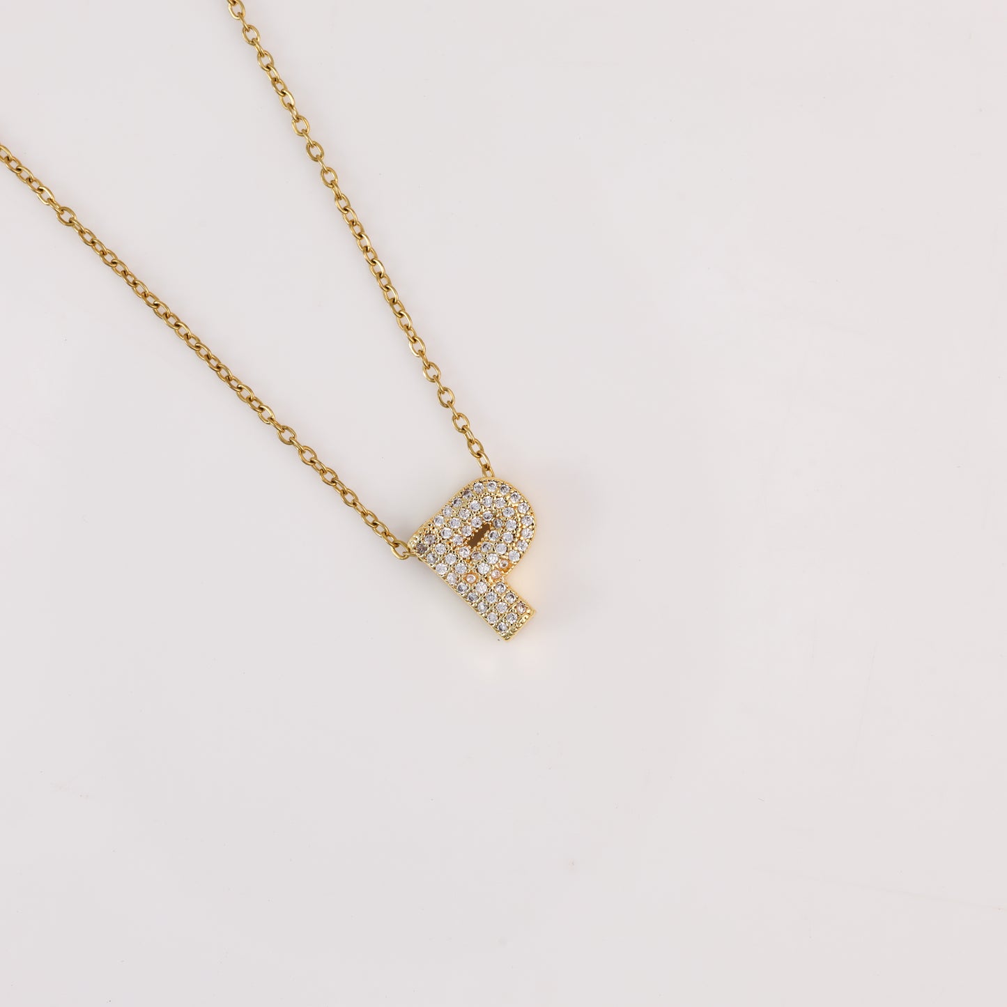 Studded initial Necklace
