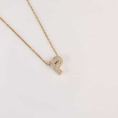 Studded initial Necklace