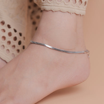 Silver Sway Anklet