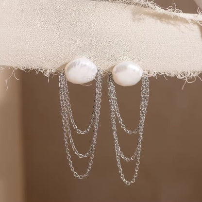 Drape Pearl Earrings