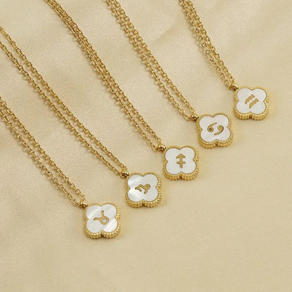 Reversible Zodiac Clover Necklace