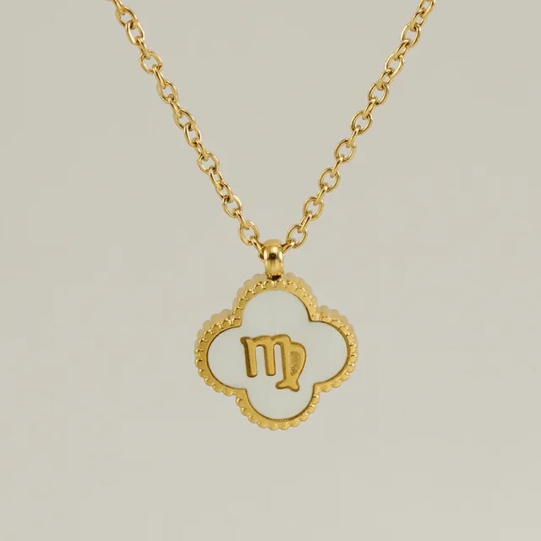 Reversible Zodiac Clover Necklace