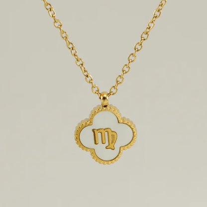 Reversible Zodiac Clover Necklace