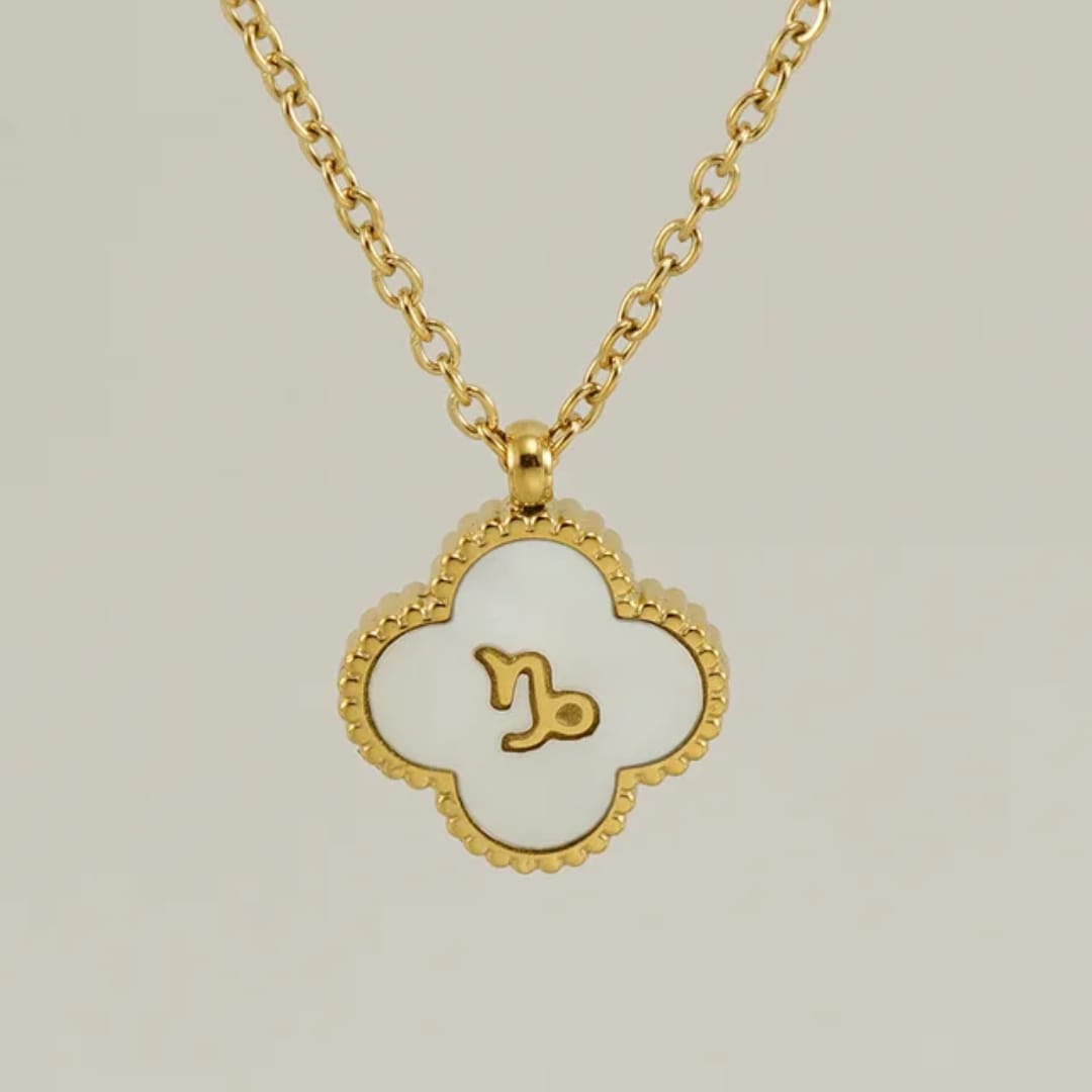 Reversible Zodiac Clover Necklace