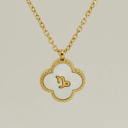 Reversible Zodiac Clover Necklace