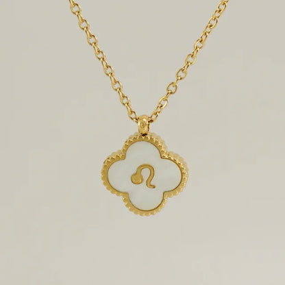 Reversible Zodiac Clover Necklace