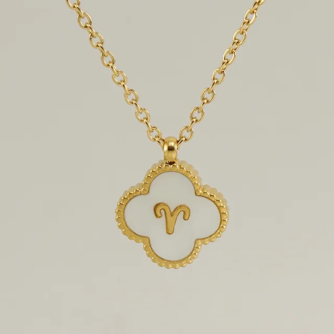 Reversible Zodiac Clover Necklace