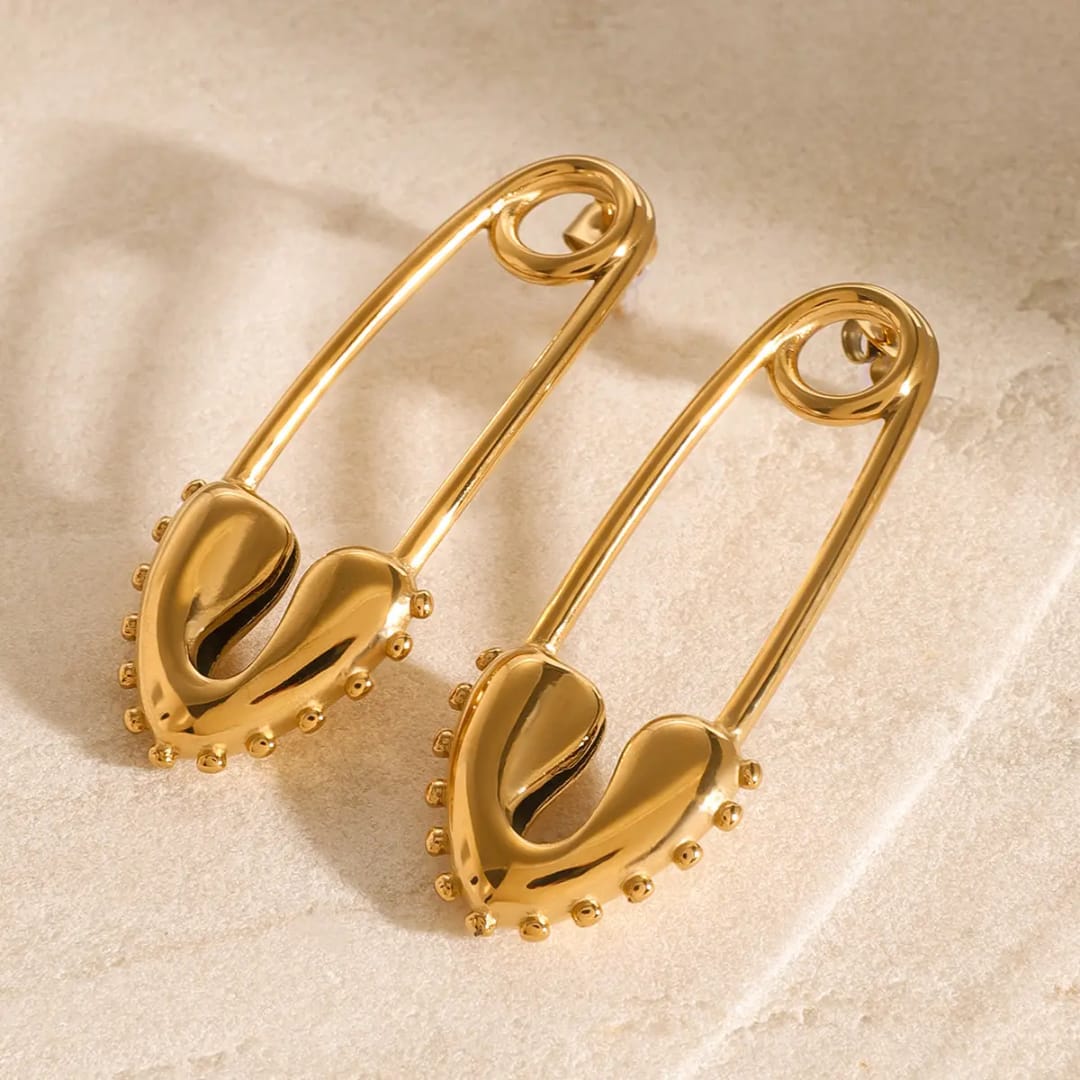 Pin Heart Earrings