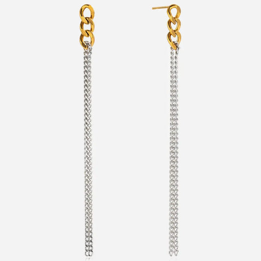 Silver Chain  Earrings