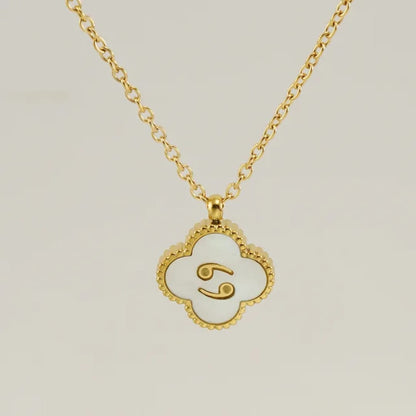 Reversible Zodiac Clover Necklace