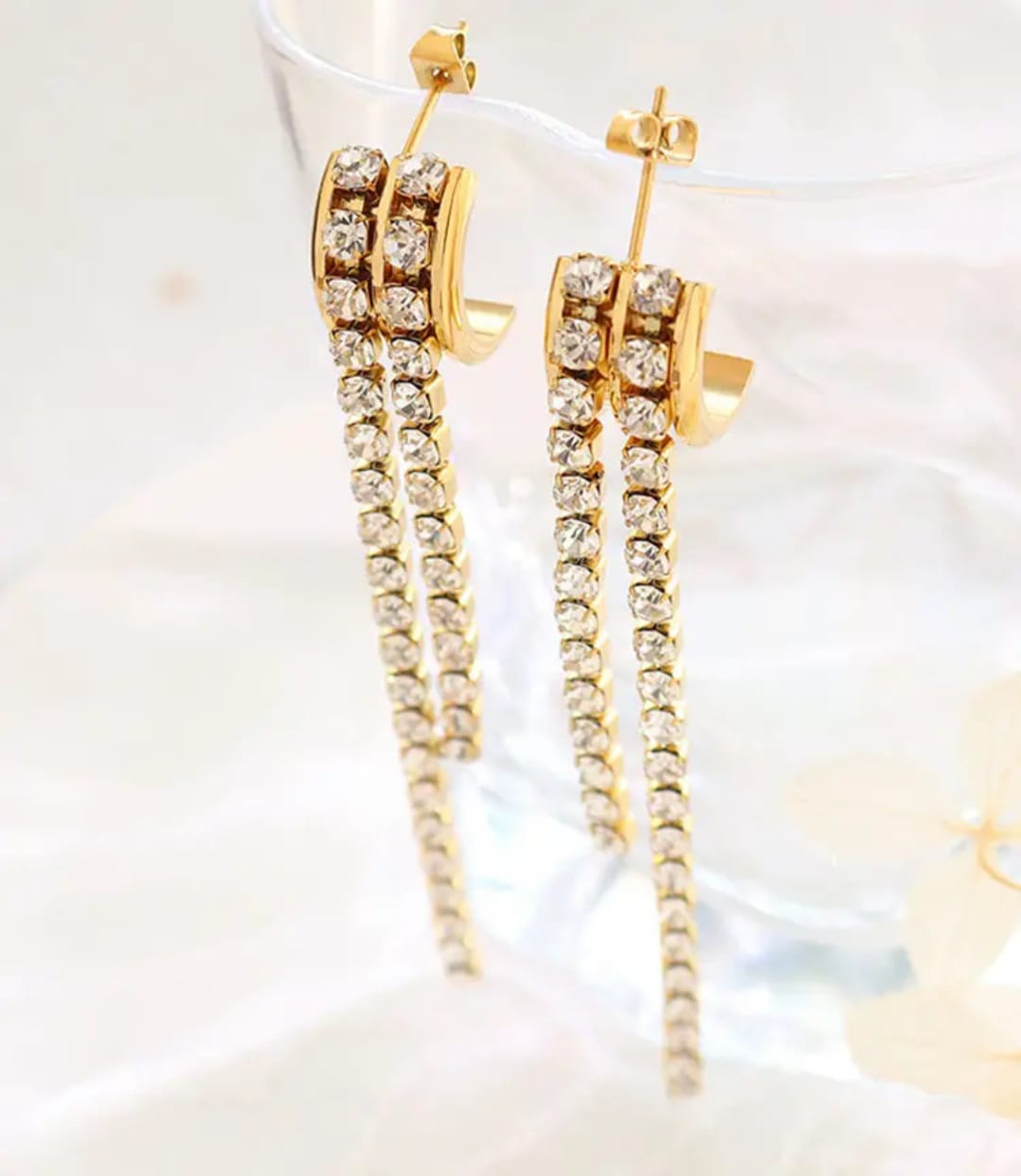 Crystal Line Earrings