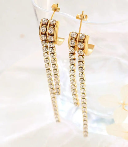 Crystal Line Earrings