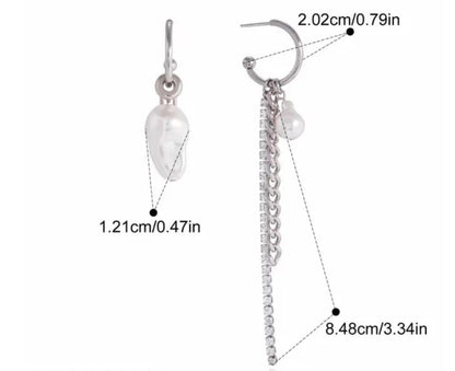 Split Pearl Drip Earrings