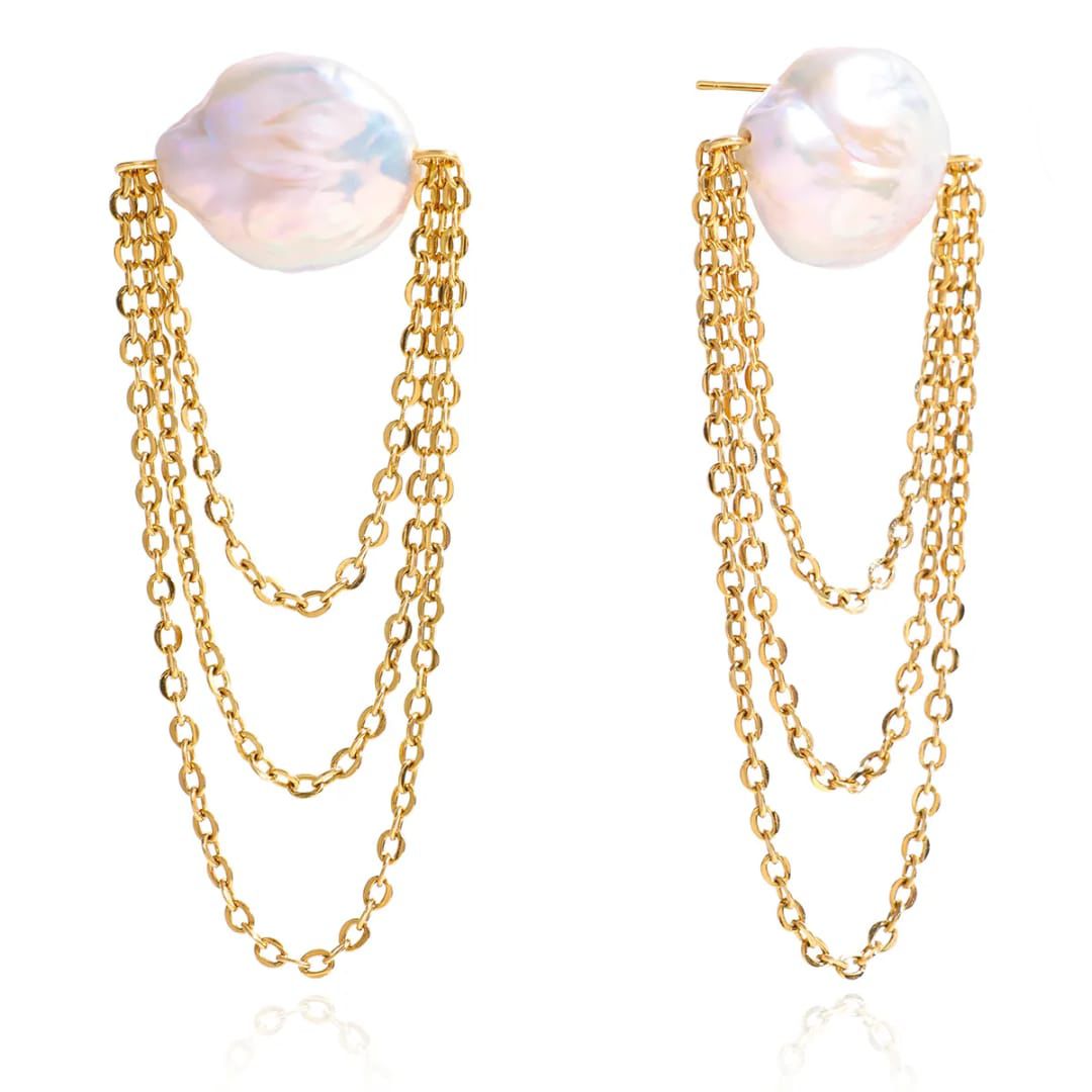 Drape Pearl Earrings