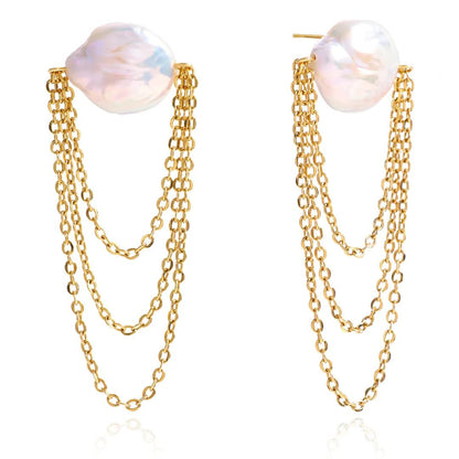 Drape Pearl Earrings